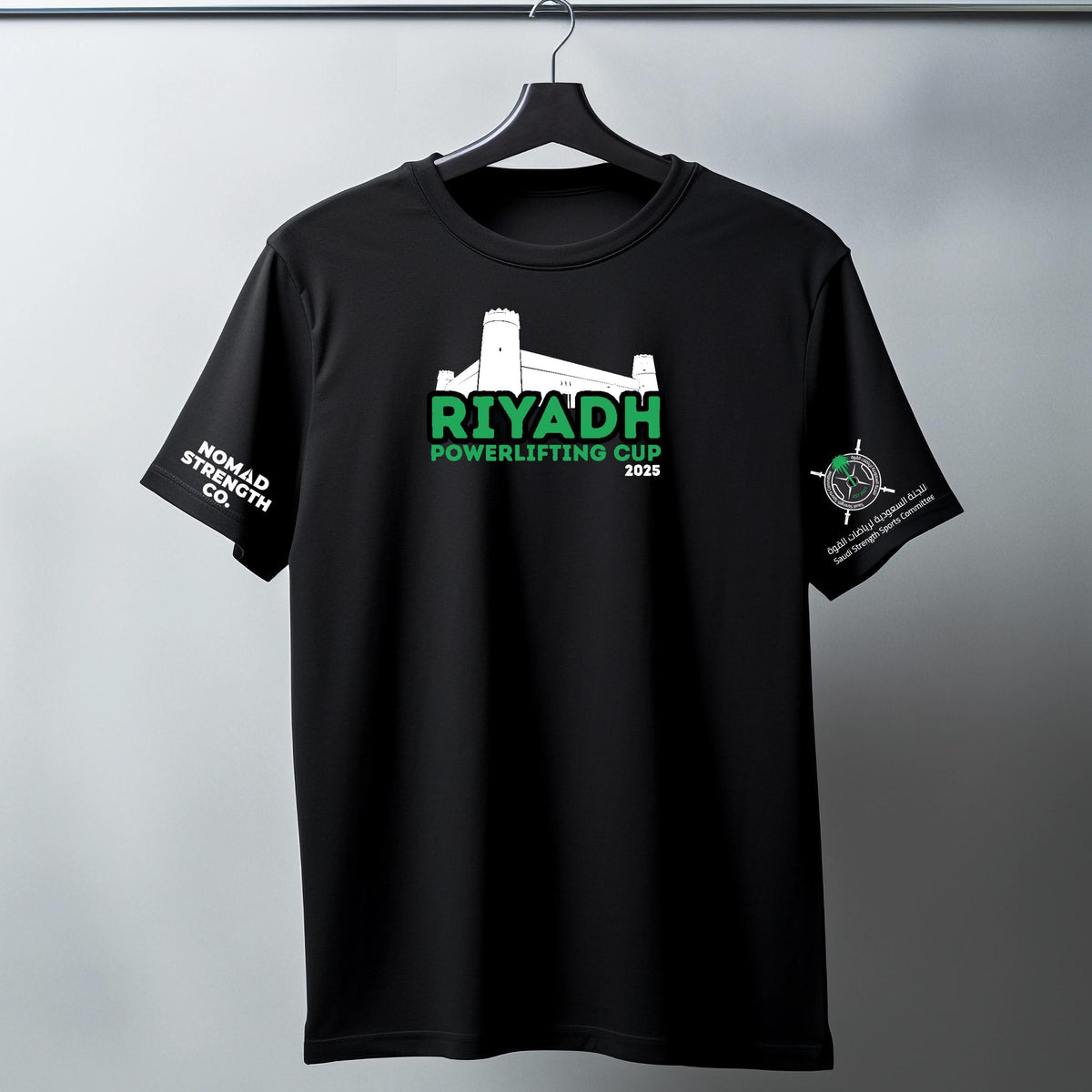 تيشيرت كأس الرياض للقوة البدنية ٢٠٢٥ - Riyadh Powerlifting Cup 2025 T-Shirt